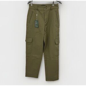 Quince Organic Cotton Cargo Pants size 28 (US 6) Women’s In Army Green